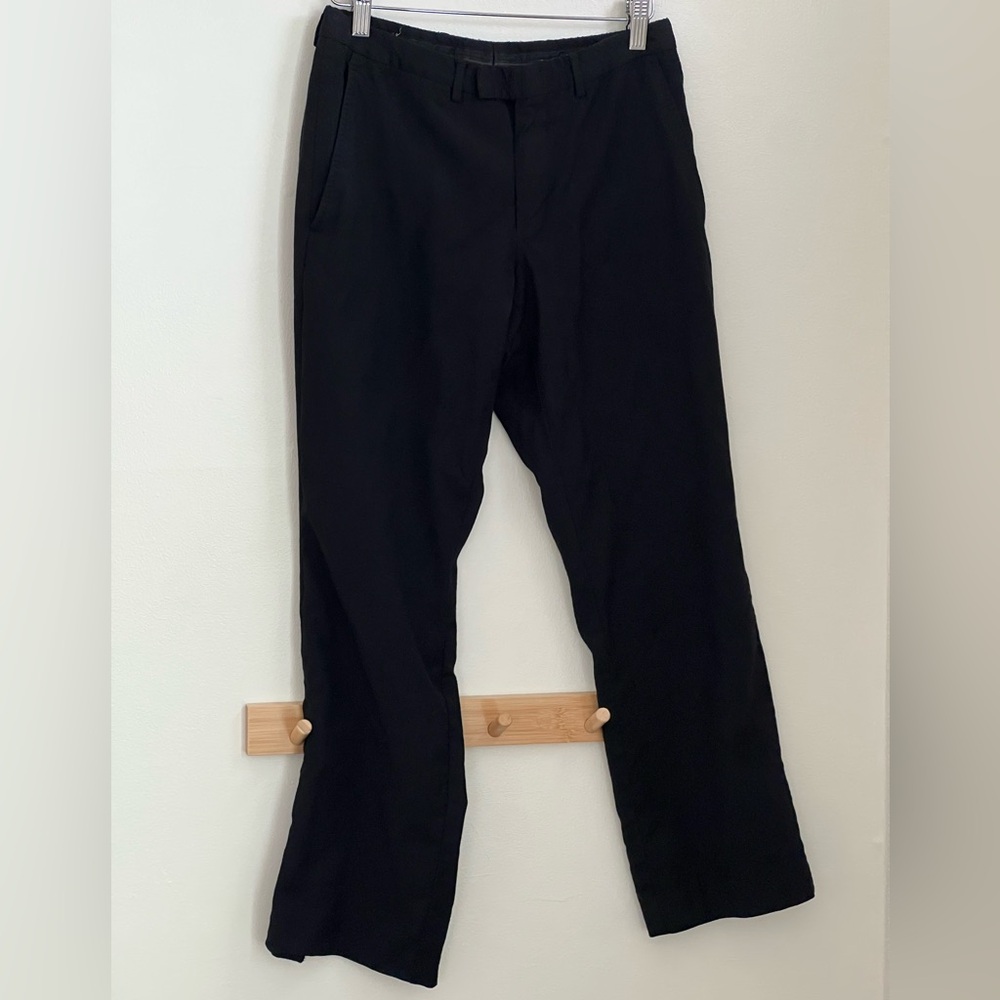 Vintage Gucci Men's black Elegant Black Dress Pants made in Switzerland